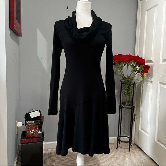 NEW Banana Republic Wool Classic Fit Flare Midi Cowl Neck Sweater Dress XS NWOT - Picture 1 of 16